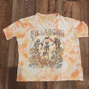 Billabong Tie-dye Skeleton Graphic Tee
